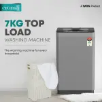 Croma 7 kg 5 Star Fully Automatic Top Load Washing Machine ( Air Dry Function, Grey)