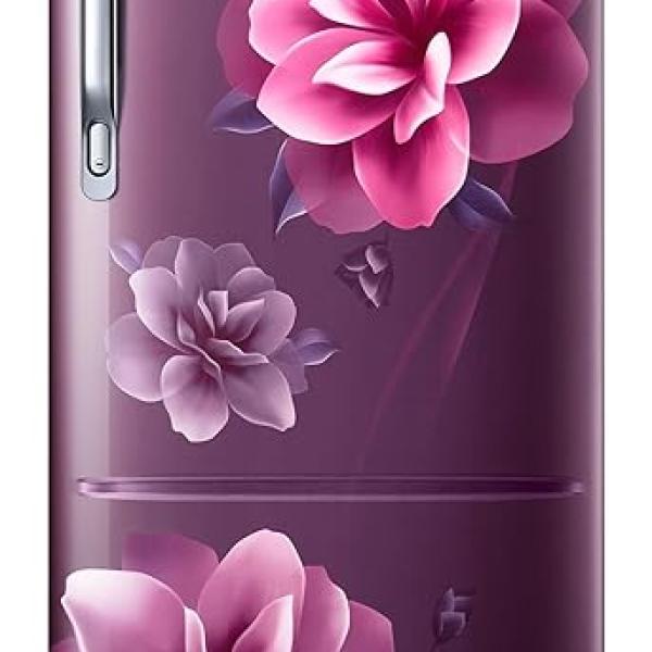 Samsung 183 L, 4 Star, Digital Inverter, Direct-Cool Single Door Refrigerator (RR20C1724CR/HL, Red, Camellia Purple, 2024 Model)