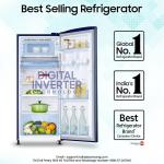 Samsung 183 L, 4 Star, Digital Inverter, Direct-Cool Single Door Refrigerator (RR20C1724CR/HL, Red, Camellia Purple, 2024 Model)